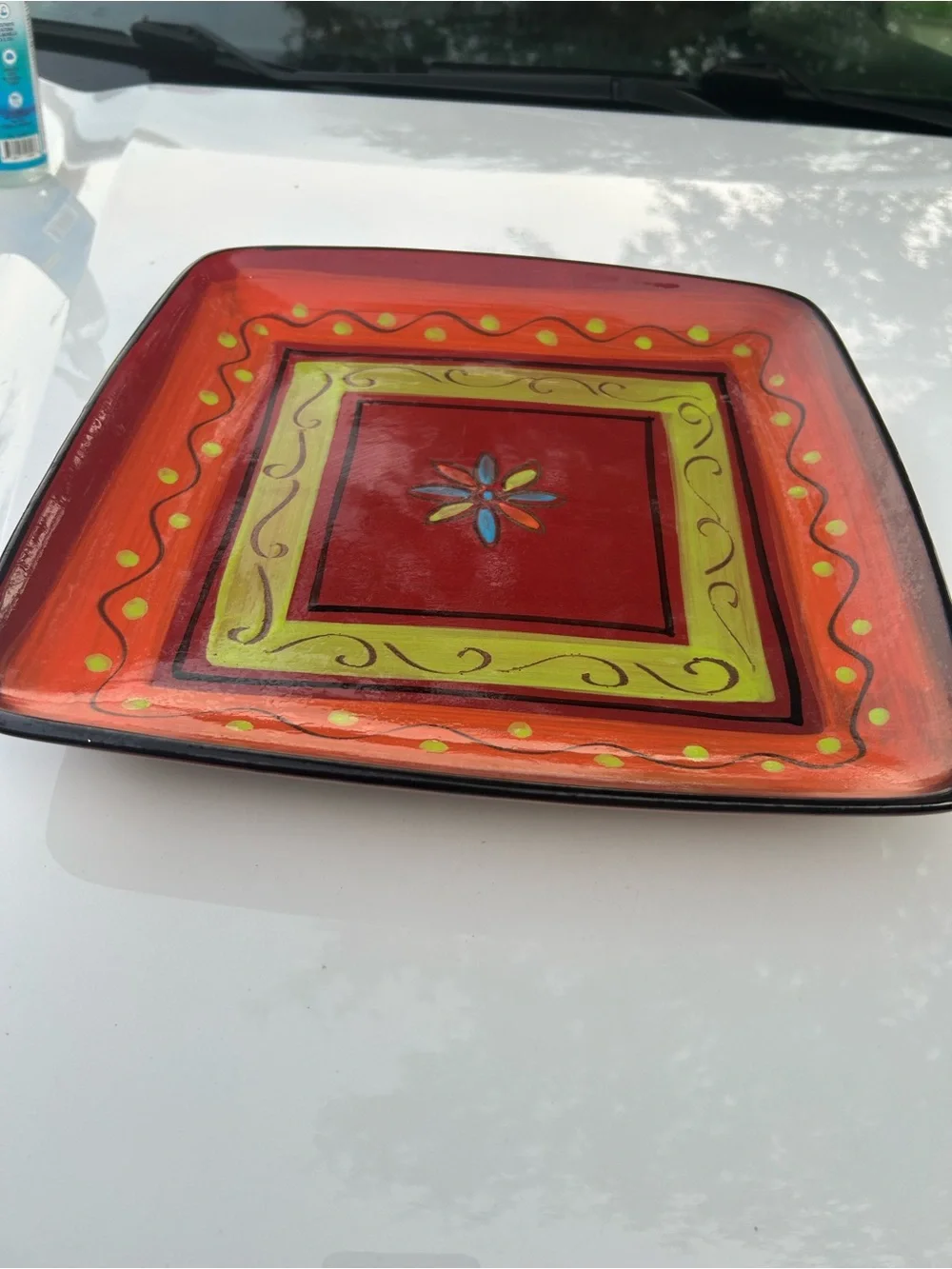 Crate & Barrel Serving Dishes and Plate Lot - Made In Italy Floral Multicolor